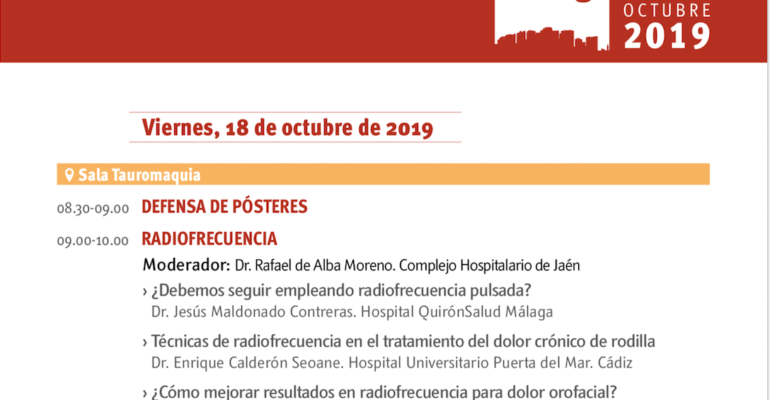Ponente en el Congreso de la Asociación Andaluza del Dolor 2019