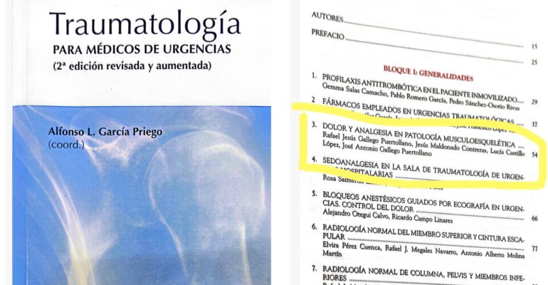 El Dr Jesús Maldonado Contreras participa  en el libro «Traumatología para médicos de urgencias»