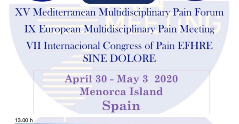 Ponente en IX European Multidisciplinary Meeting and XV Mediterranean Pain Forum.